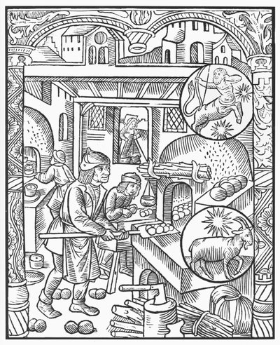 12月、 &39;Almanach des Bergers&39;から、1491年（木琴） 作： Pierre Le Rouge